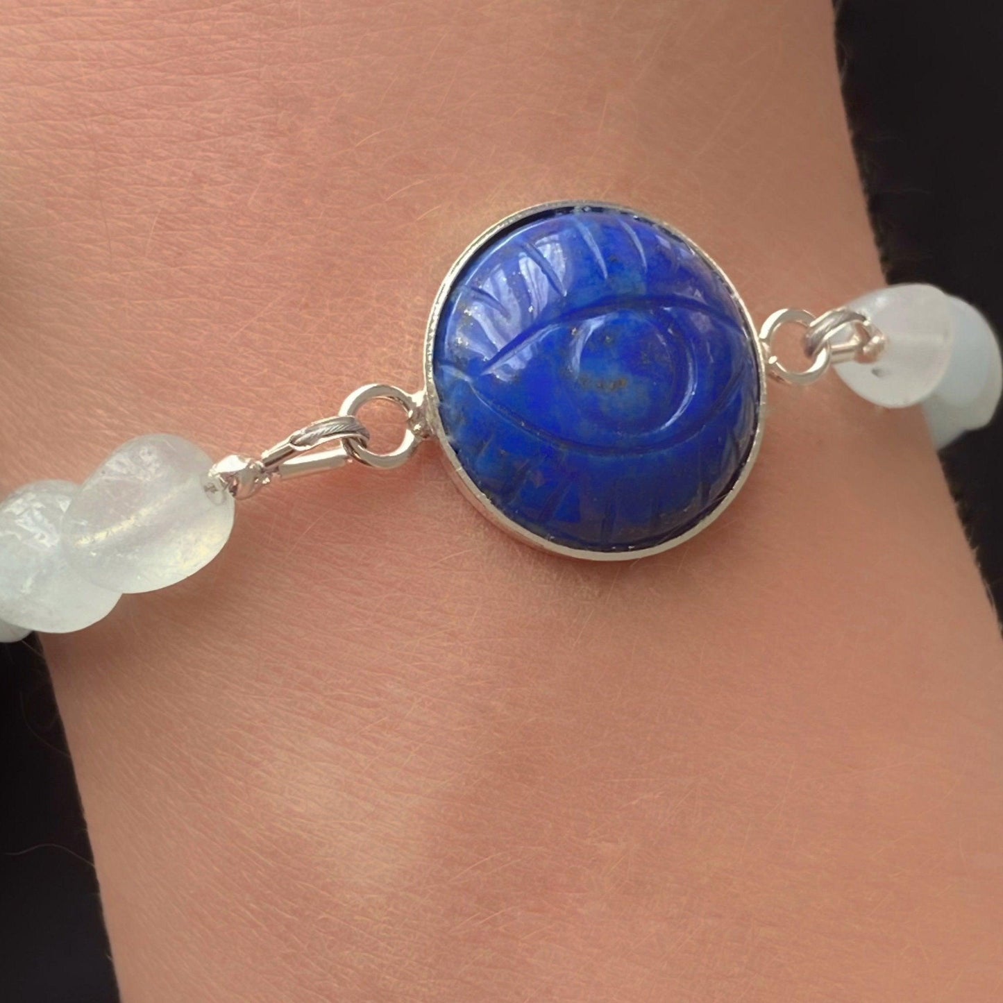 Aquamarine Evil Eye Bracelet