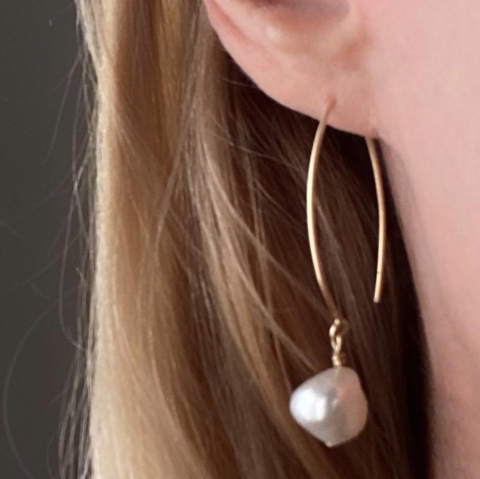 Baroque Pearl Drop Earrings