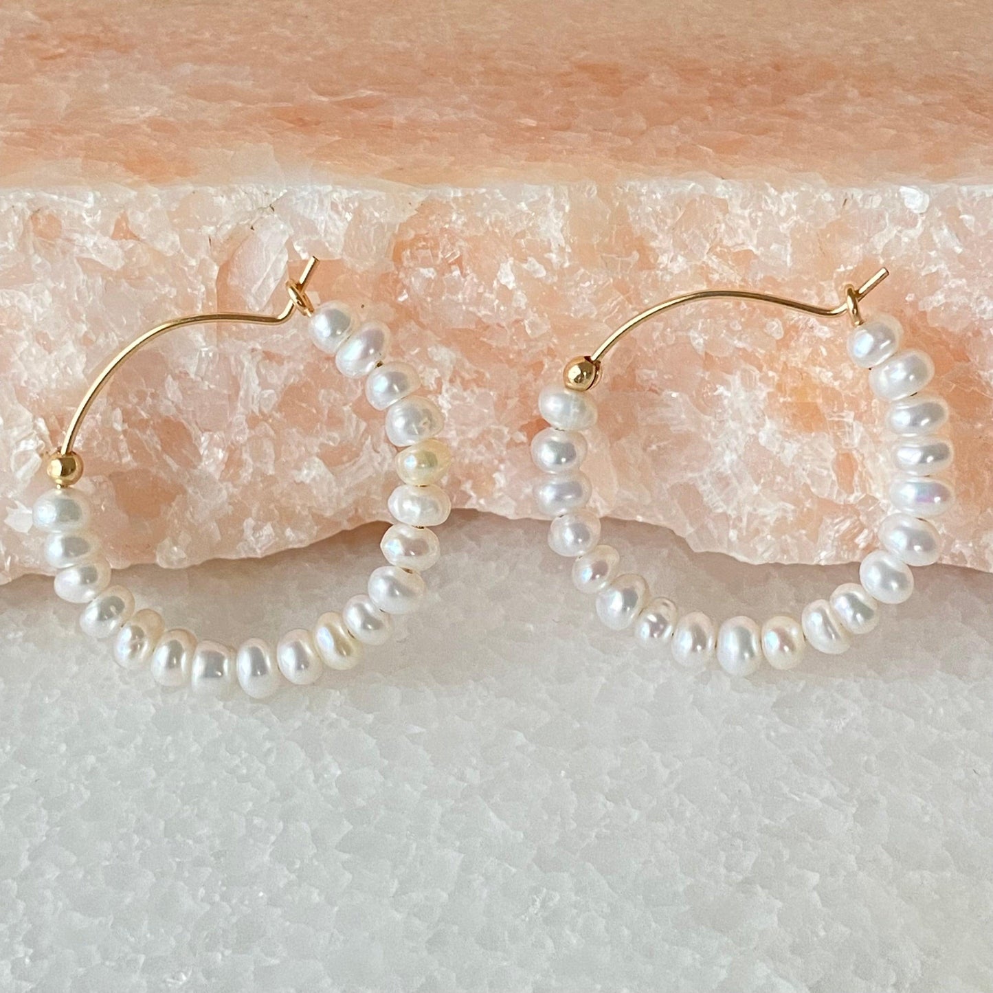 Pearl Hoop Earrings