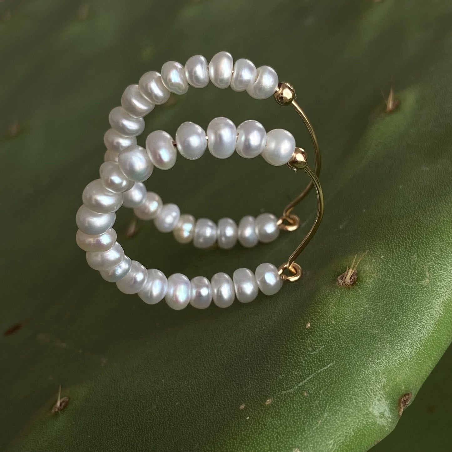 Pearl Hoop Earrings