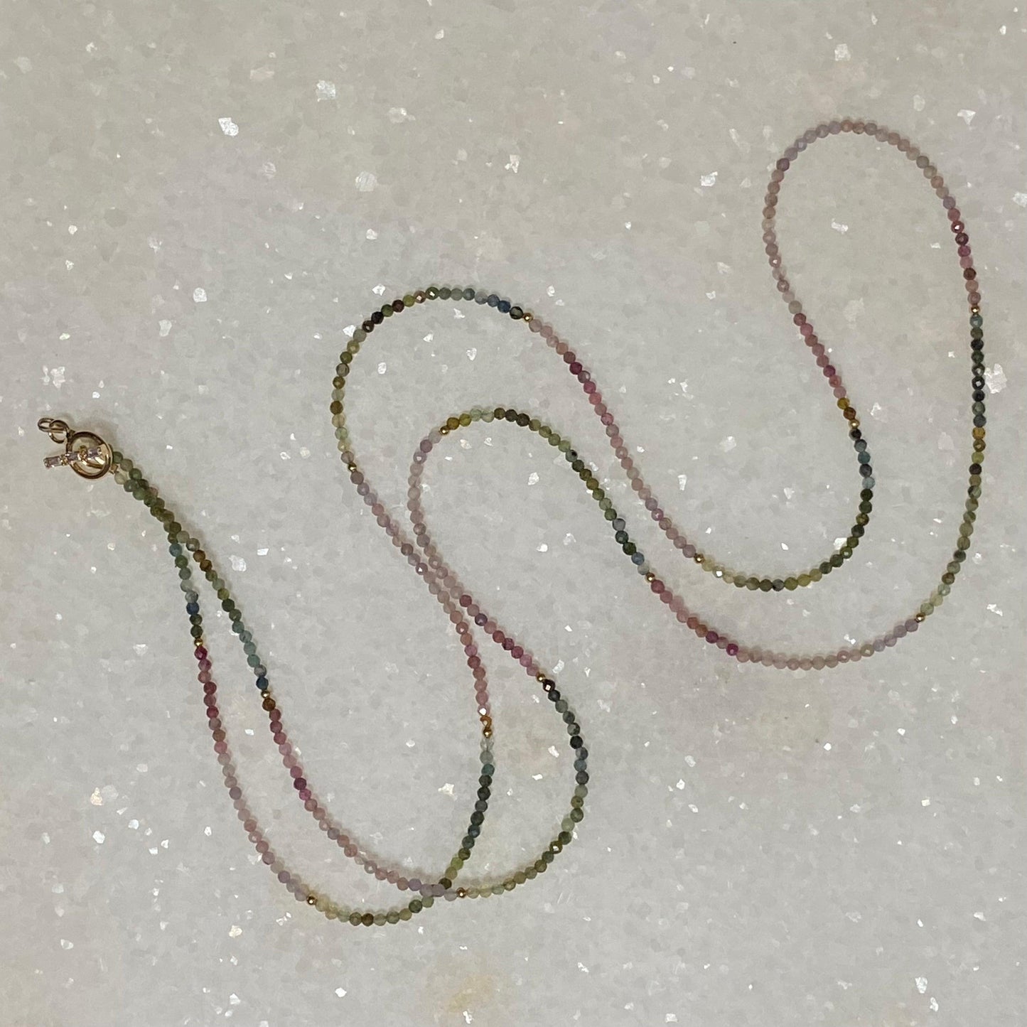 Tourmaline double long Lariat Necklace