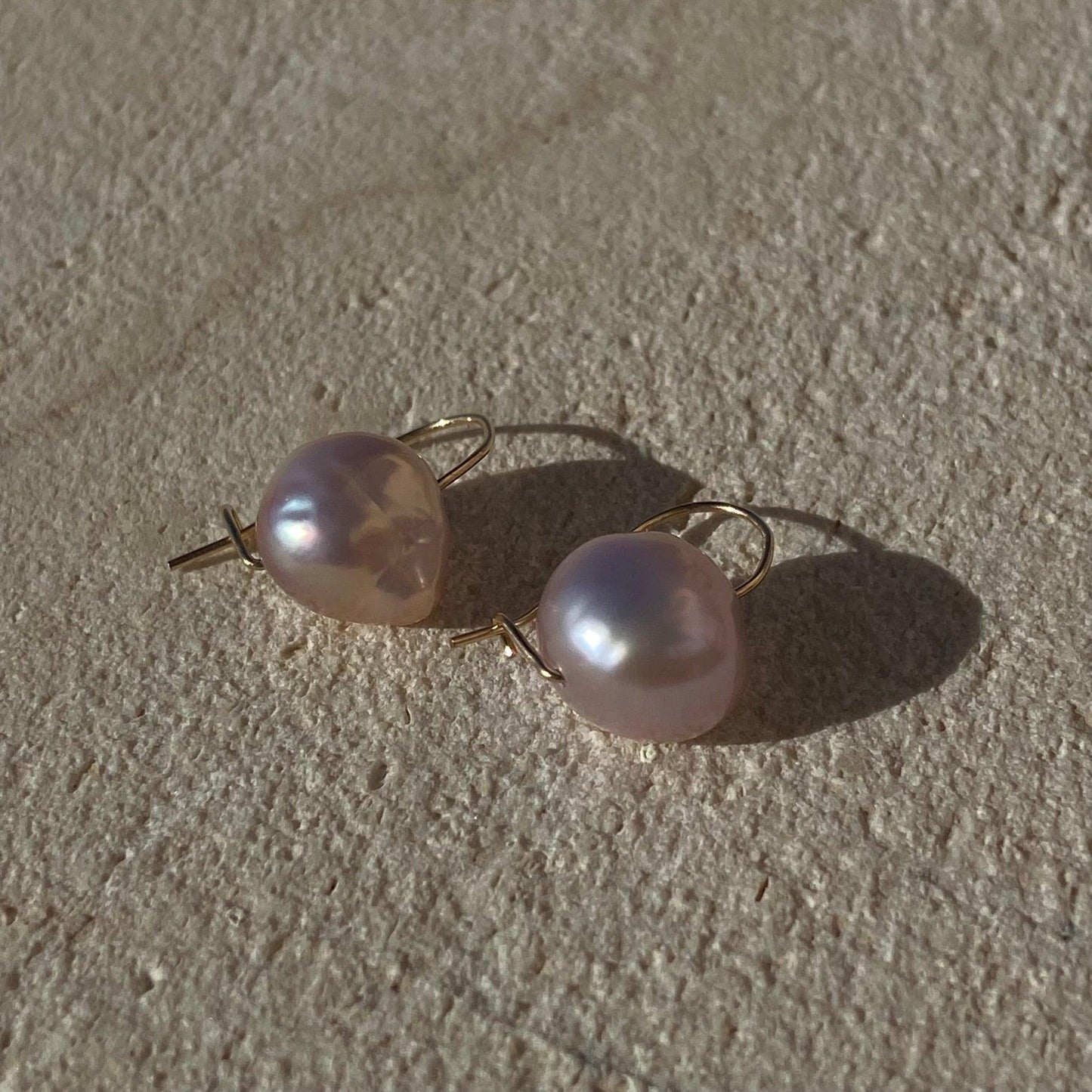 Pink Baroque Pearl Earrings