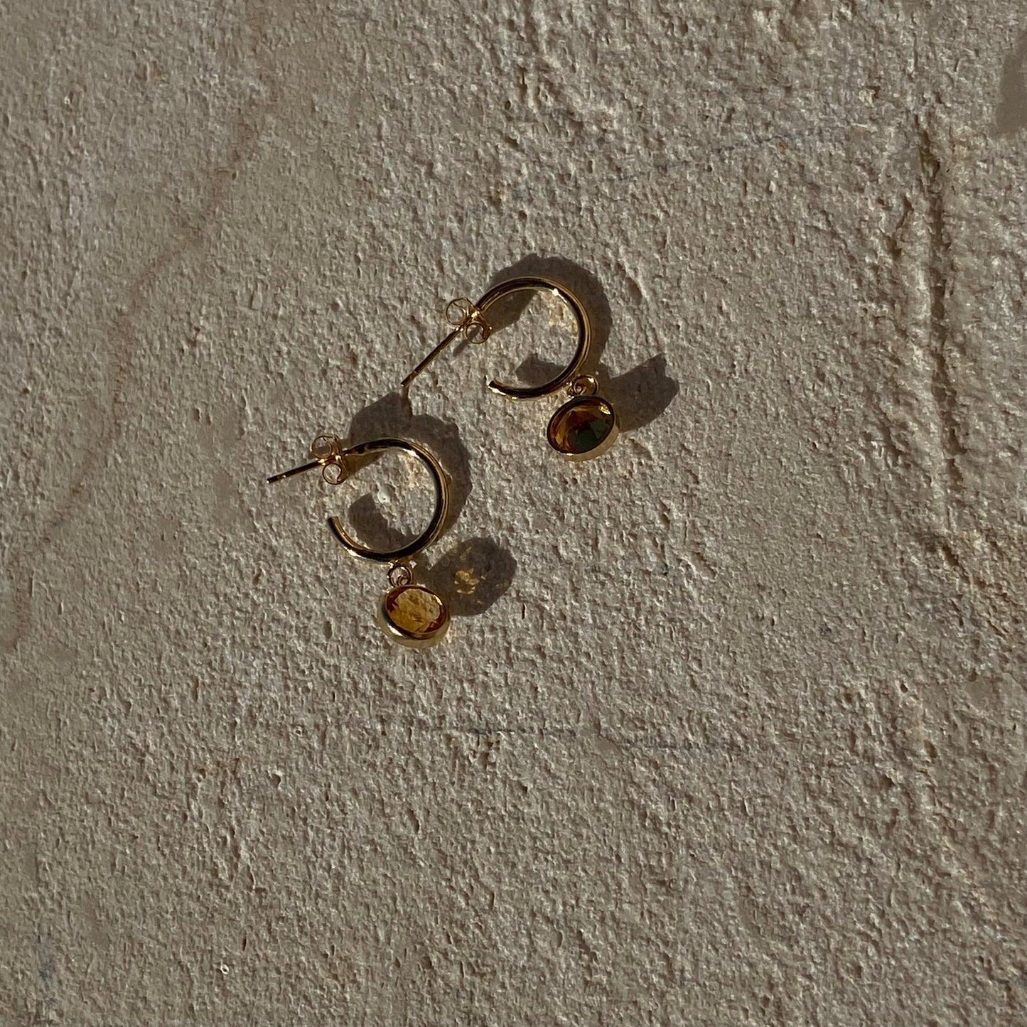Citrine Drop Hoops