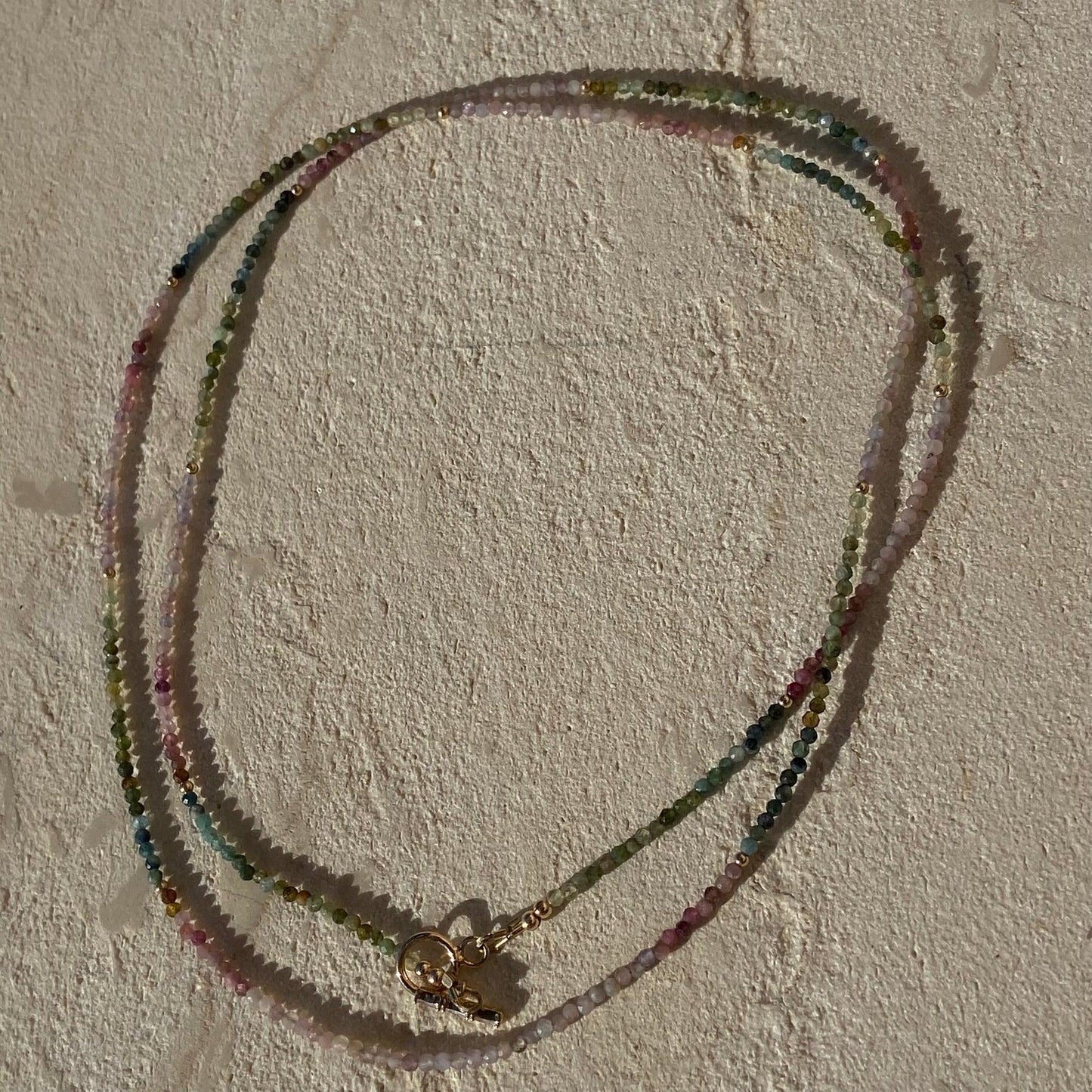 Tourmaline double long Lariat Necklace