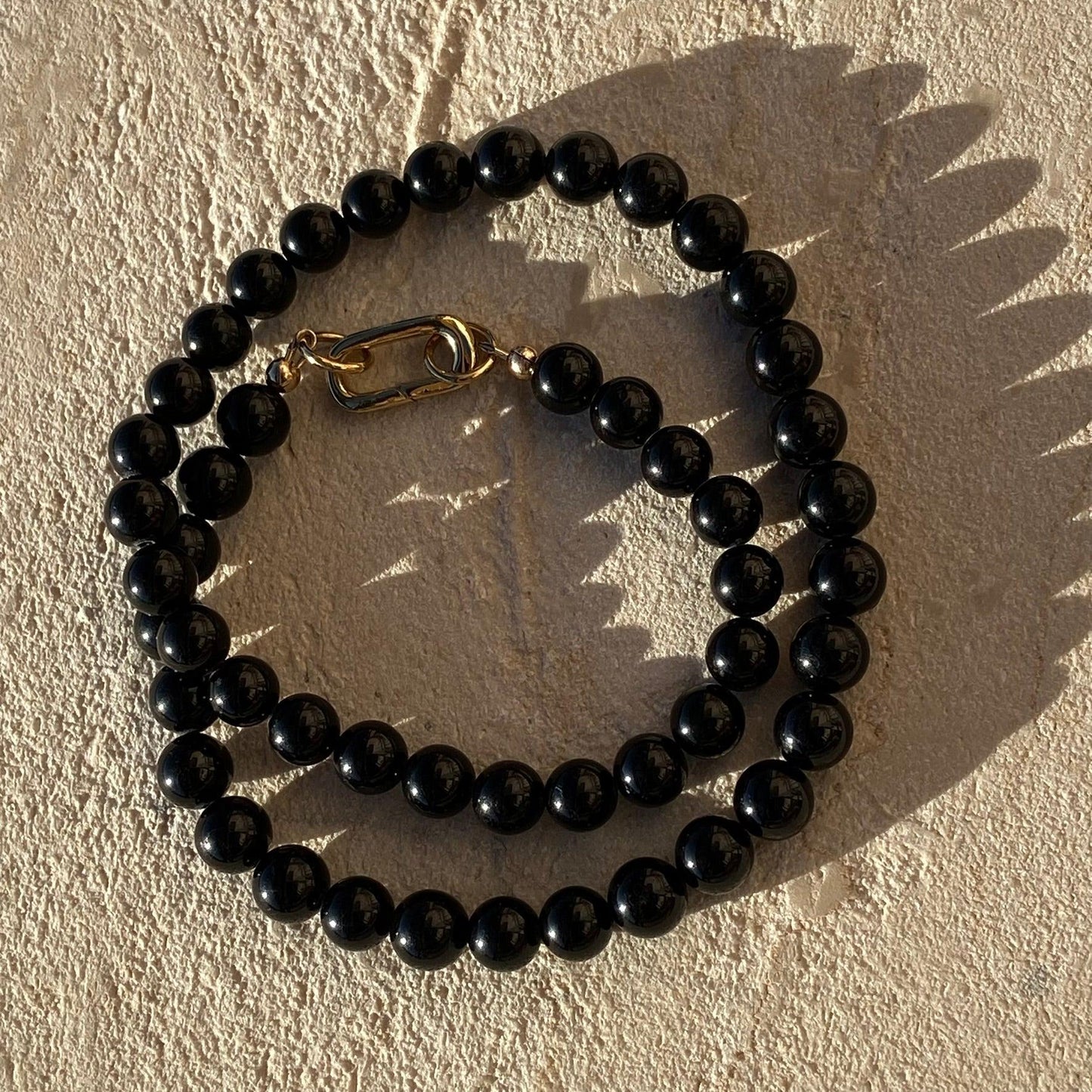 Black Tourmaline Carabiner Necklace