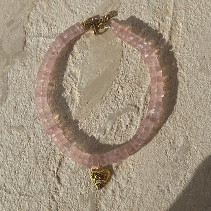 Rose Quartz Crystal Bracelet
